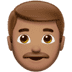 👨🏽 man: medium skin tone display on Apple